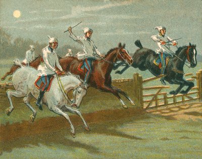 Courses historiques et modernes, la première course de steeplechase enregistrée, avec des excuses à H Alken - Unbekannt Unbekannt